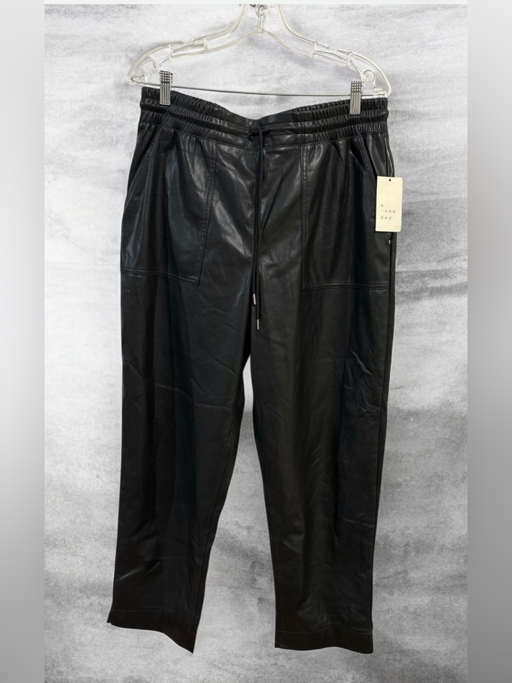 A New Day Faux Leather Pants - Size L (NWT)